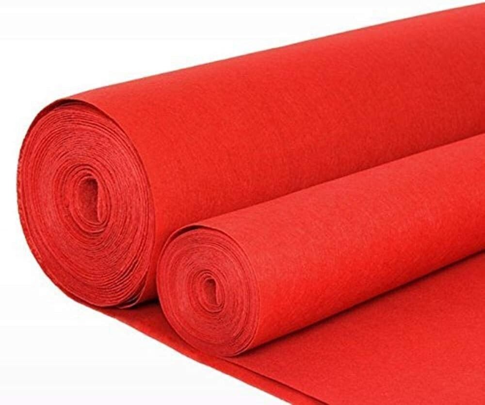 Versatile 30ft Red Wedding Carpet Runner - Easy to Cut & Customize for Events