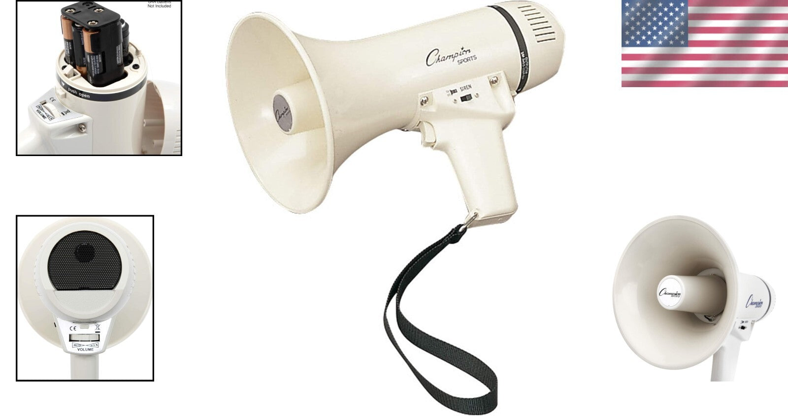 Compact 800-Yard Megaphone with Siren - Ideal for Emergencies and Gatherings