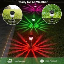 Load image into Gallery viewer, Modern Solar Outdoor Path Lights - Touch Control Color Changing LED Set