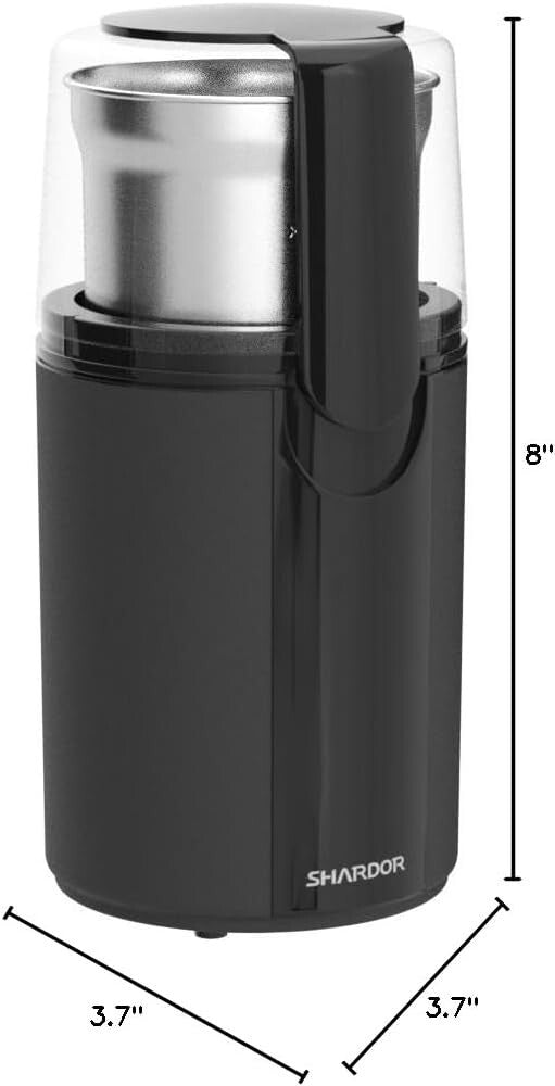 Versatile Electric Coffee & Spice Grinder with 2 Removable Stainless Steel Bowls