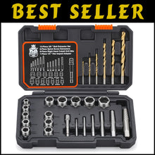 Load image into Gallery viewer, Professional Quality Bolt Extractor &amp; Drill Bit Set with Durable Storage Case