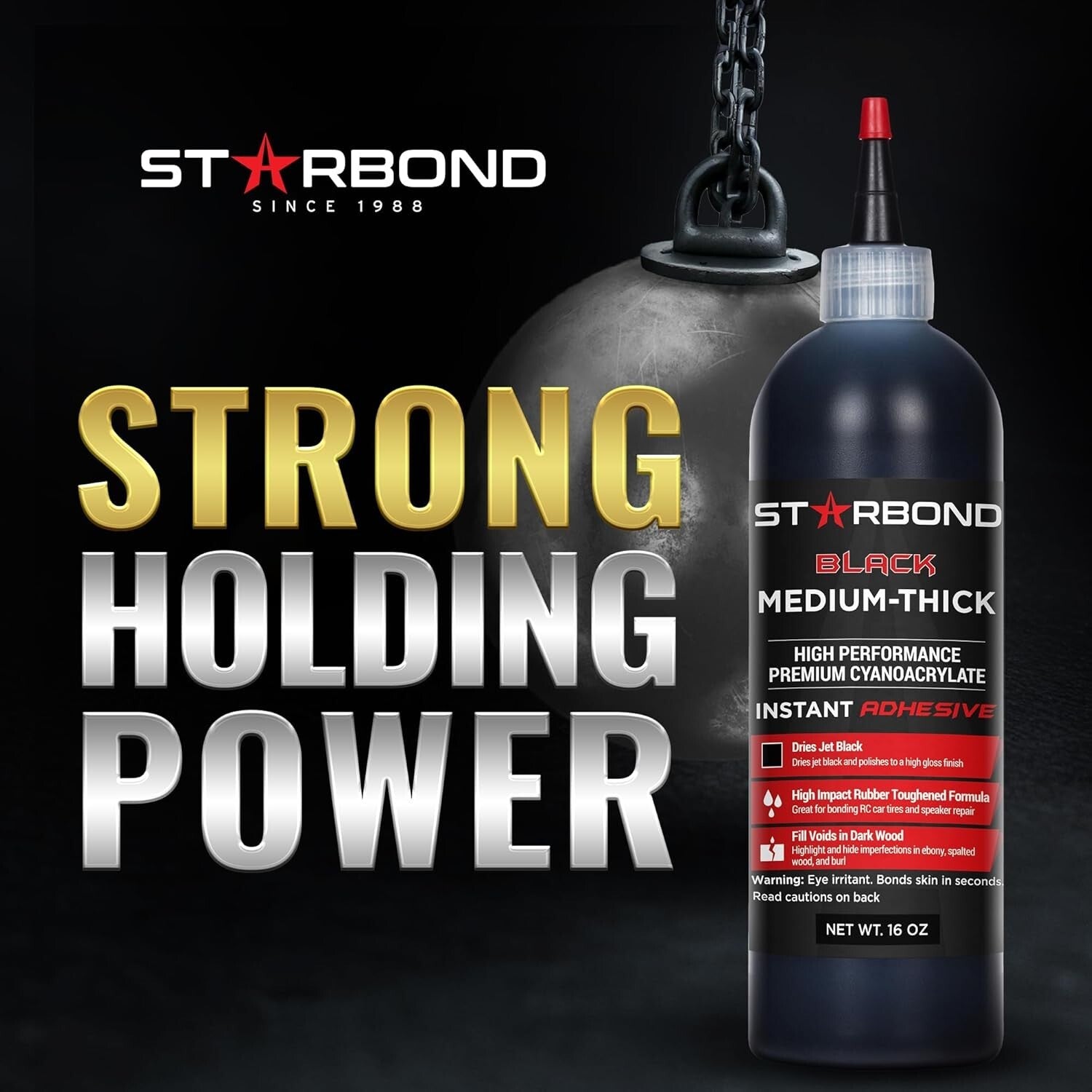 Complete 16 OZ Wood Adhesive Kit - Fast-Bonding CA Glue with Extra Applicators