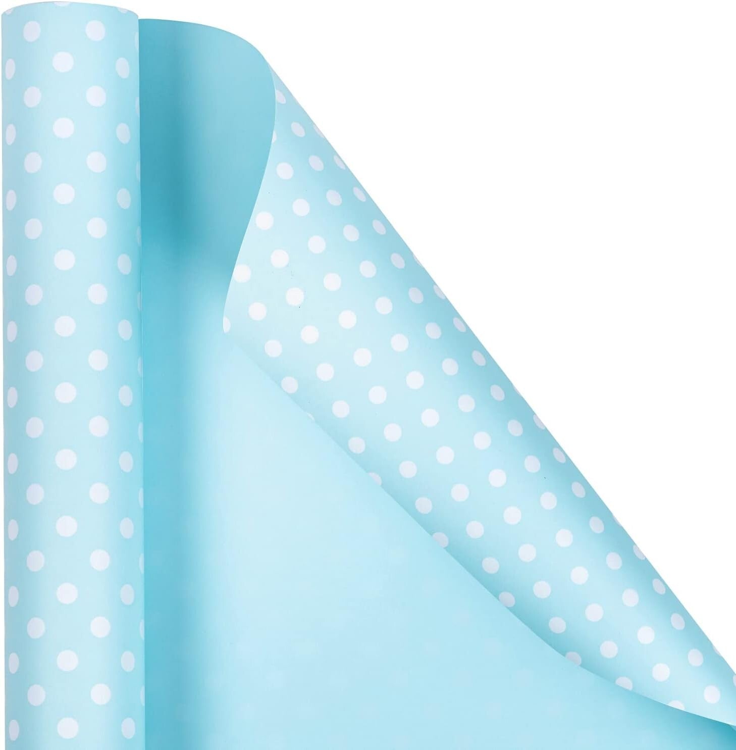 Stylish 30-Inch Baby Blue Wrapping Paper - Ideal for Birthdays, Showers & Crafts