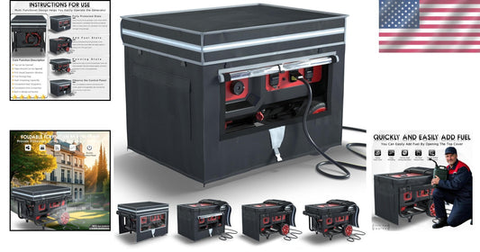 Professional Running Generator Cover with Tool Pockets - 32X24X24 Waterproof