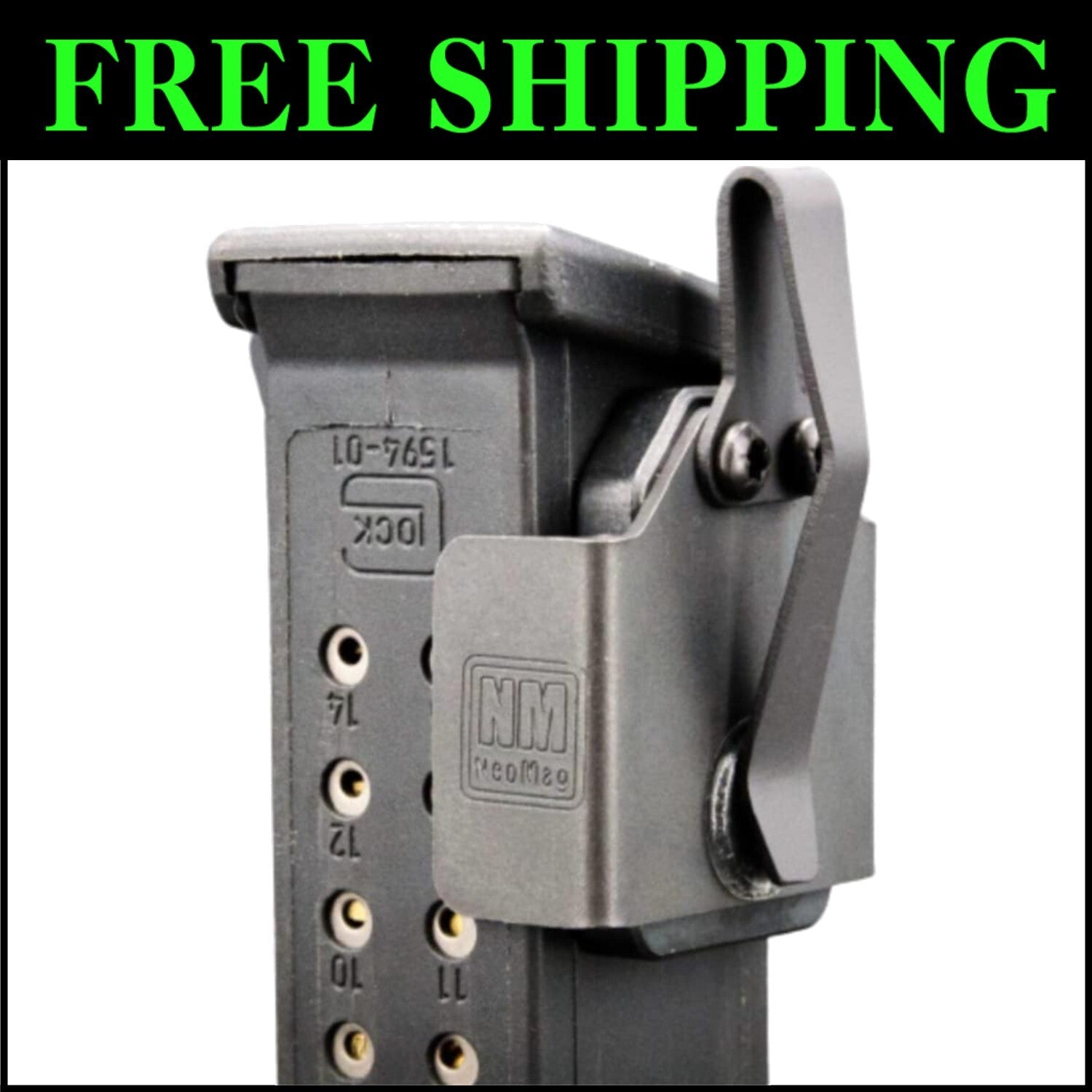 Secure & Discreet Glock Magazine Holster with J-Clip Closure for Conceal Carry