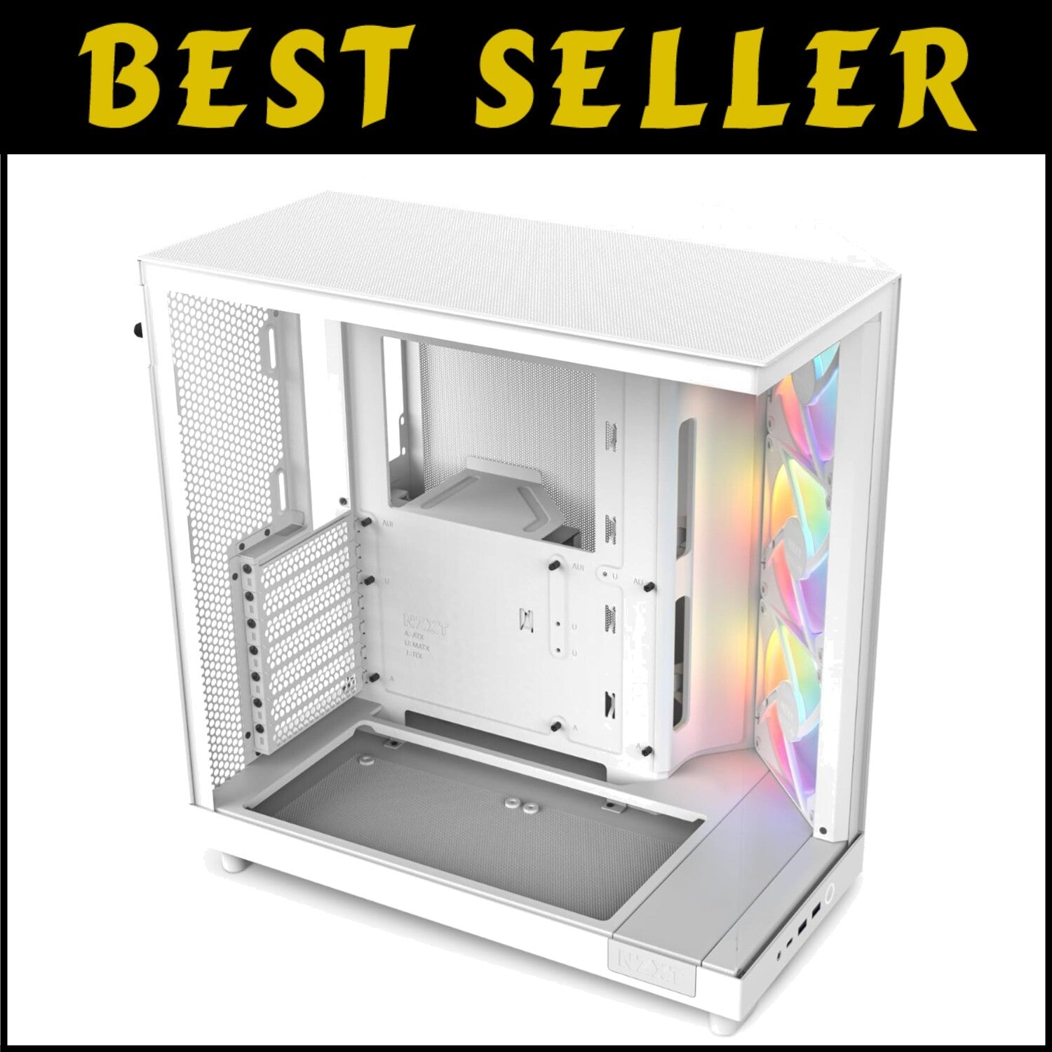 Compact H6 Flow RGB Airflow Case with Dual-Chamber Design & Cable Management