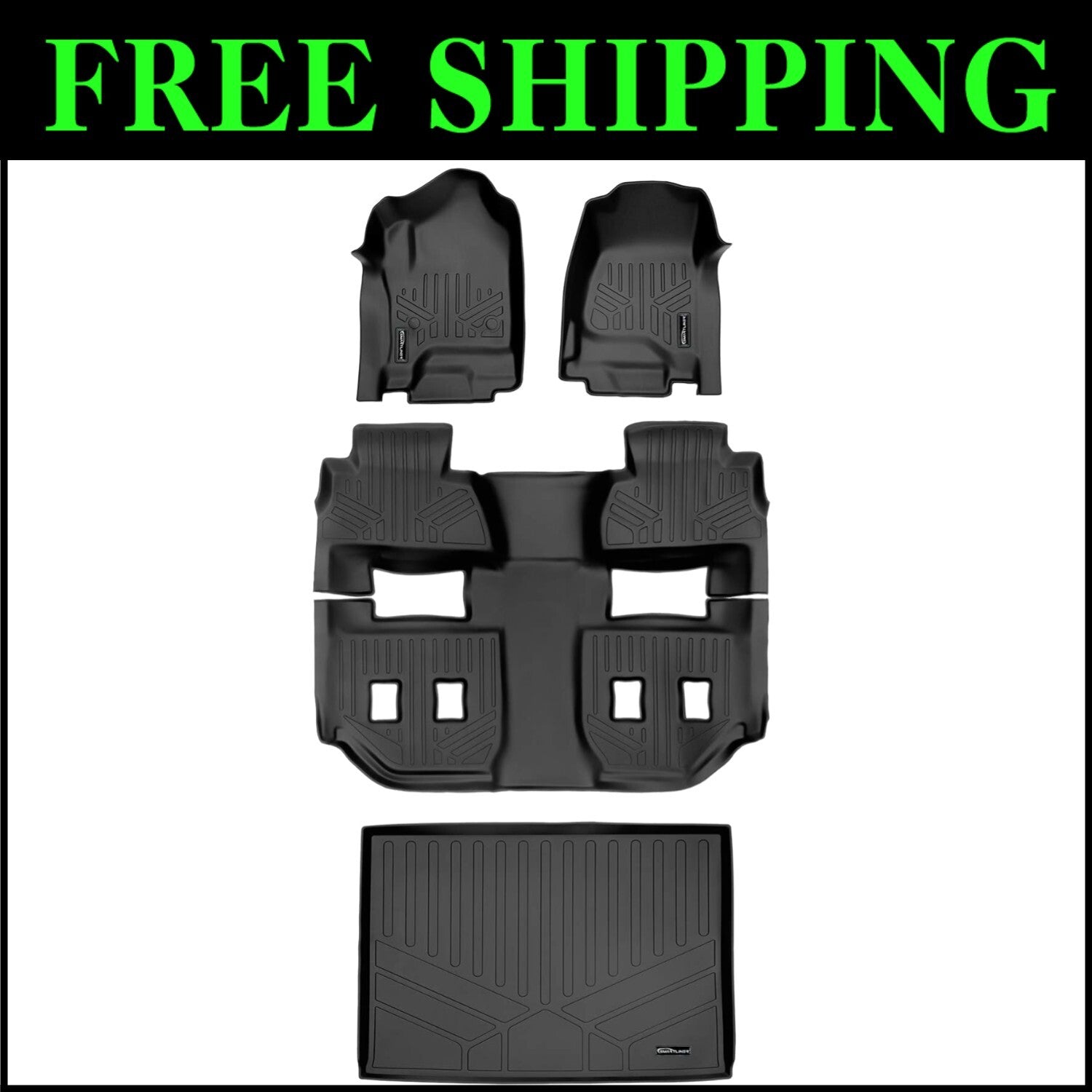 Premium Floor Mats & Cargo Liner - 2015-2020 Chevy Suburban & GMC Yukon XL Fit