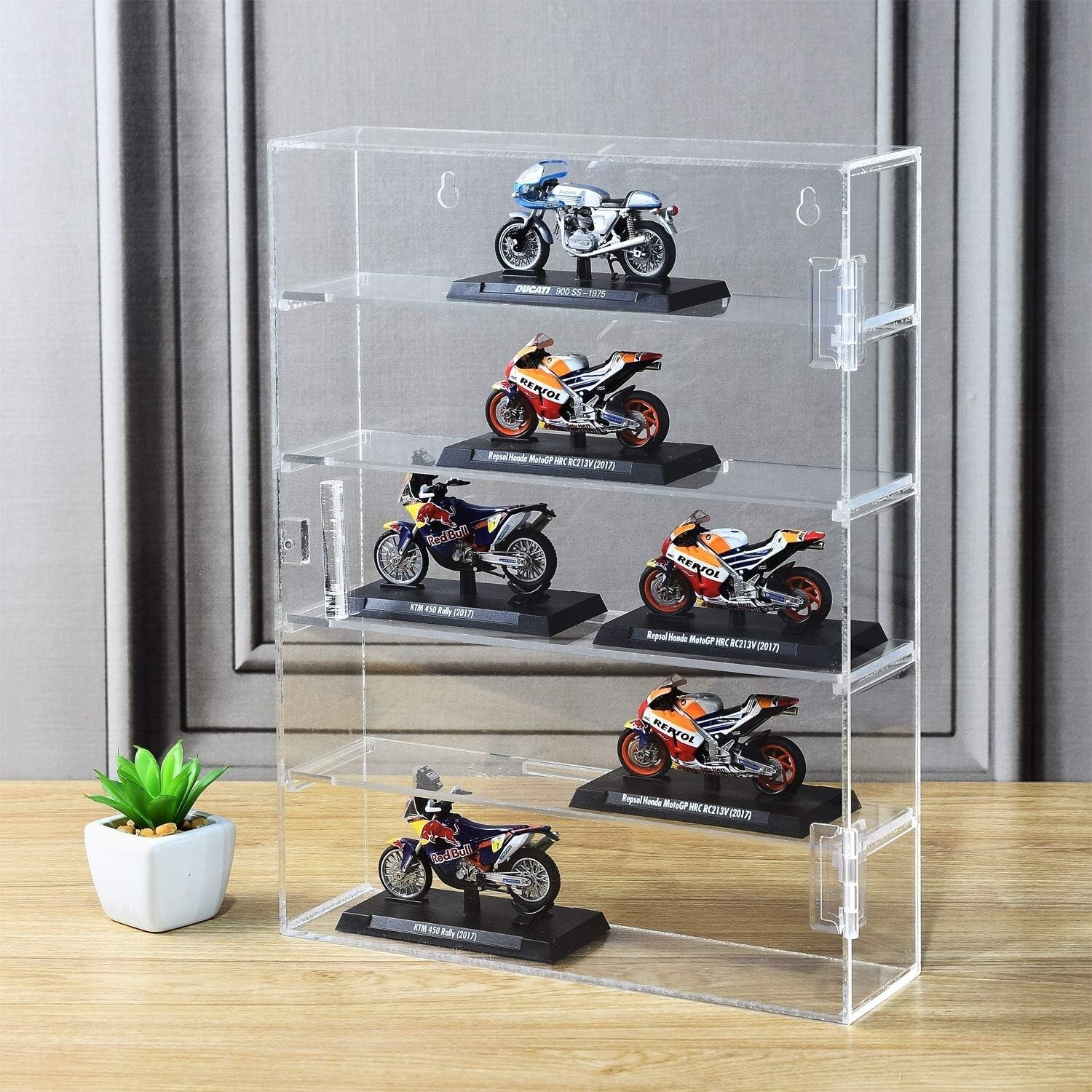 Clear Acrylic Display Case - 5 Tiers and Magnetic Closure for Secure Showcasing