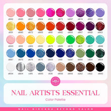 Load image into Gallery viewer, 50-Color Glitter Gel Nail Art Set with Built-in Brushes - Spring Summer Shades