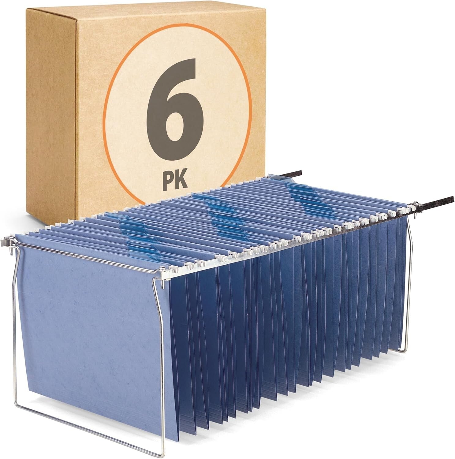 Robust Hanging File Frames for Letter Files with Breakaway Notches - 6 Pack