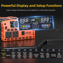 Load image into Gallery viewer, Portable Pure Sine Wave Power Inverter 12V DC to 110V AC for Outdoor Adventures