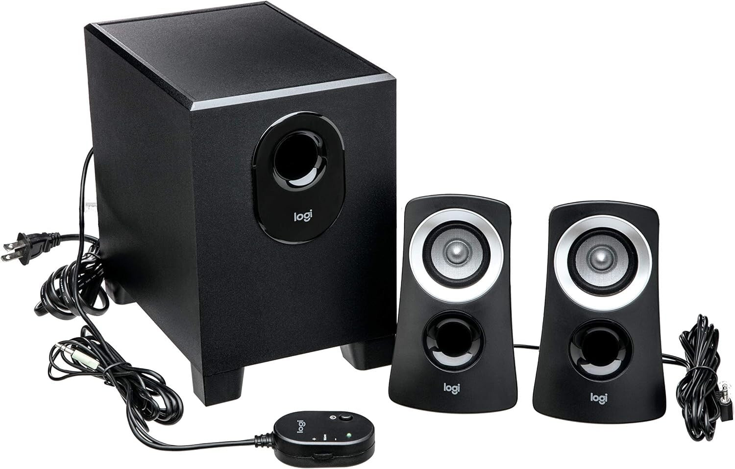 Dynamic 2.1 Multimedia Speakers with 3.5mm Inputs - Perfect for Home & Gaming