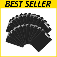 Load image into Gallery viewer, Versatile 25 Pack Black Clipboards, Letter Size 12.5x9, Low-Profile Clip Design