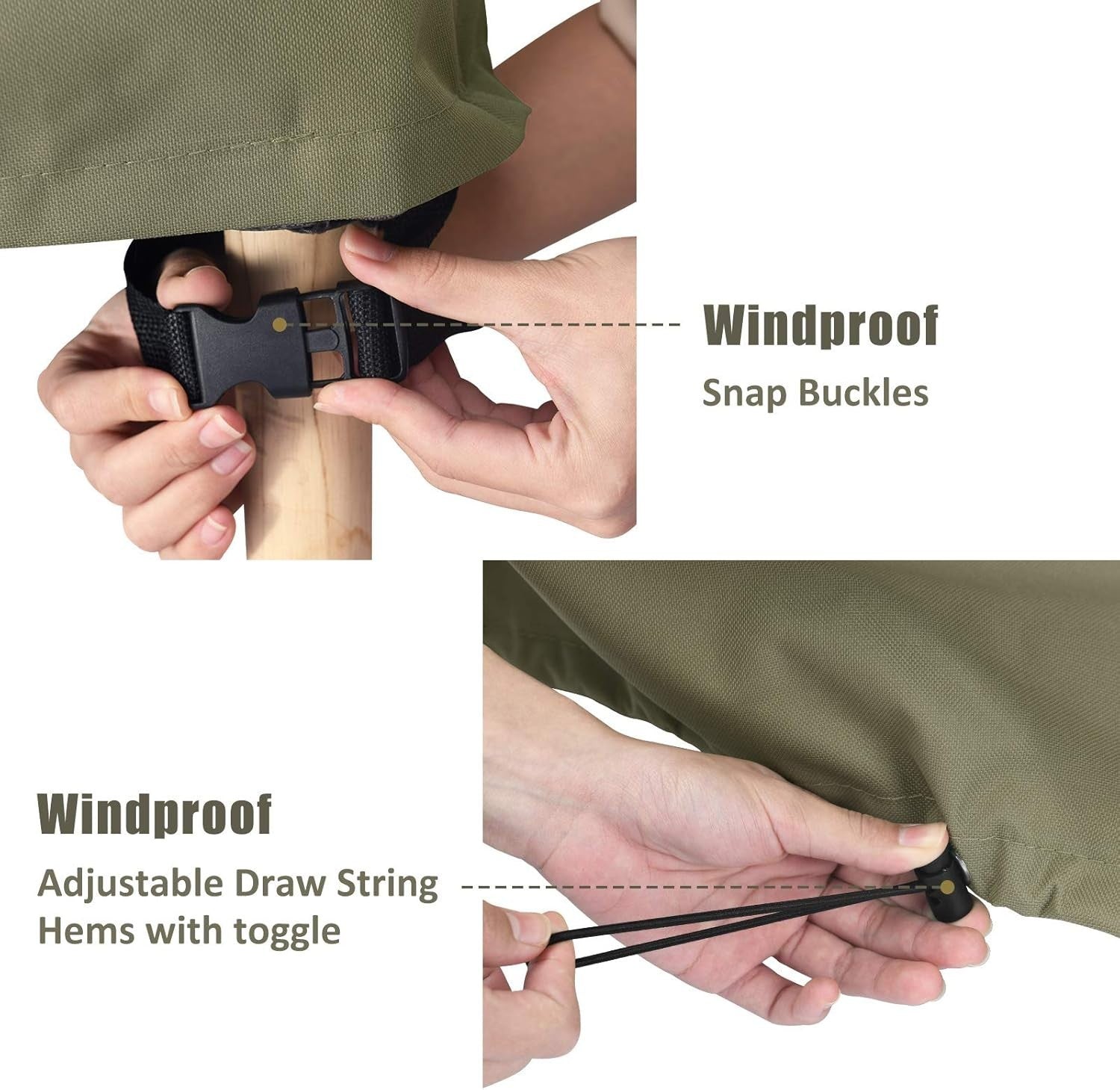 2-Pack Waterproof Outdoor Patio Chair Covers, Fits Up to 35W x 38D x 31H