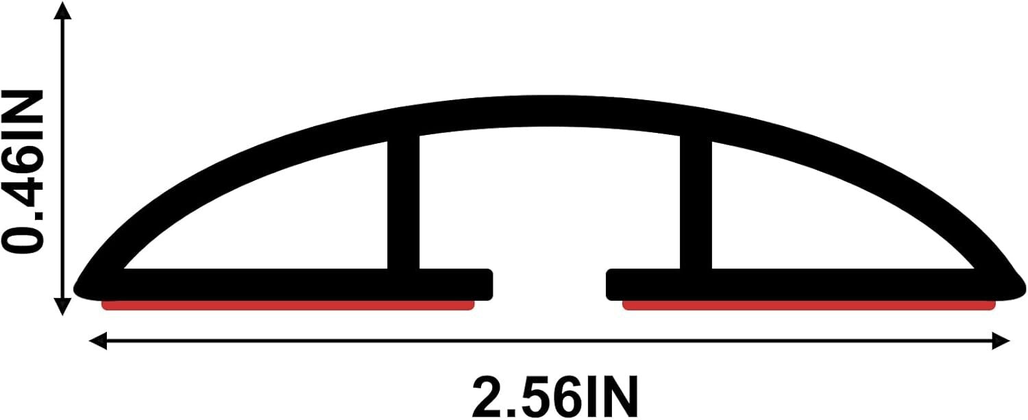 Flexible 20Ft Cable Protector with Heavy Duty Adhesive: Perfect for Any Surface
