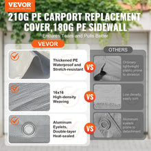 Load image into Gallery viewer, Robust 10x20 ft Carport Canopy Cover with Durable Side Wall for Outdoor Shelter