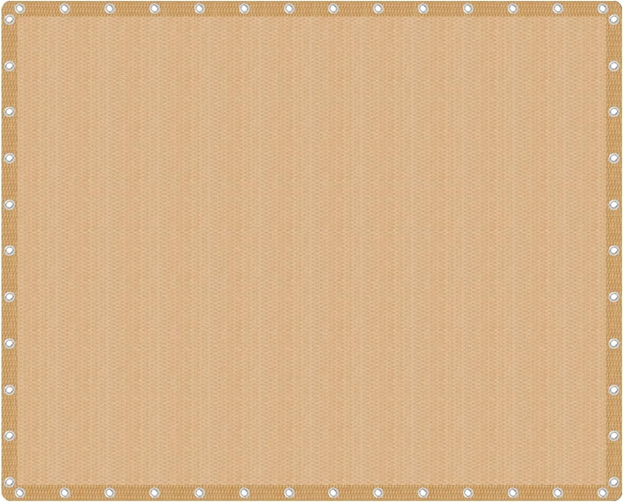 Waterproof 90% UV Protection Sun Shade Cloth with Grommets - 16' x 20' Wheat