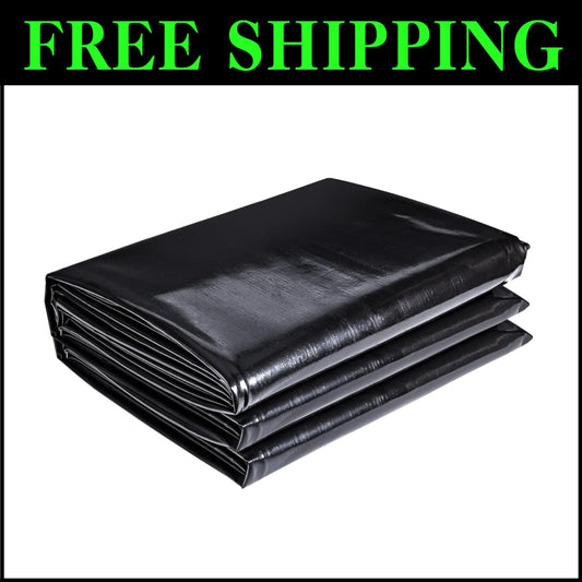 UV Resistant HDPE Pond Liner 15x15 FT - Perfect for Koi Ponds and Water Gardens