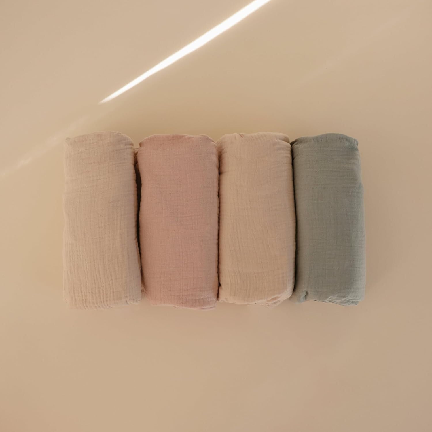 Cozy & Soft Muslin Fitted Crib Sheets - Machine Washable 2-Pack in Chic Colors