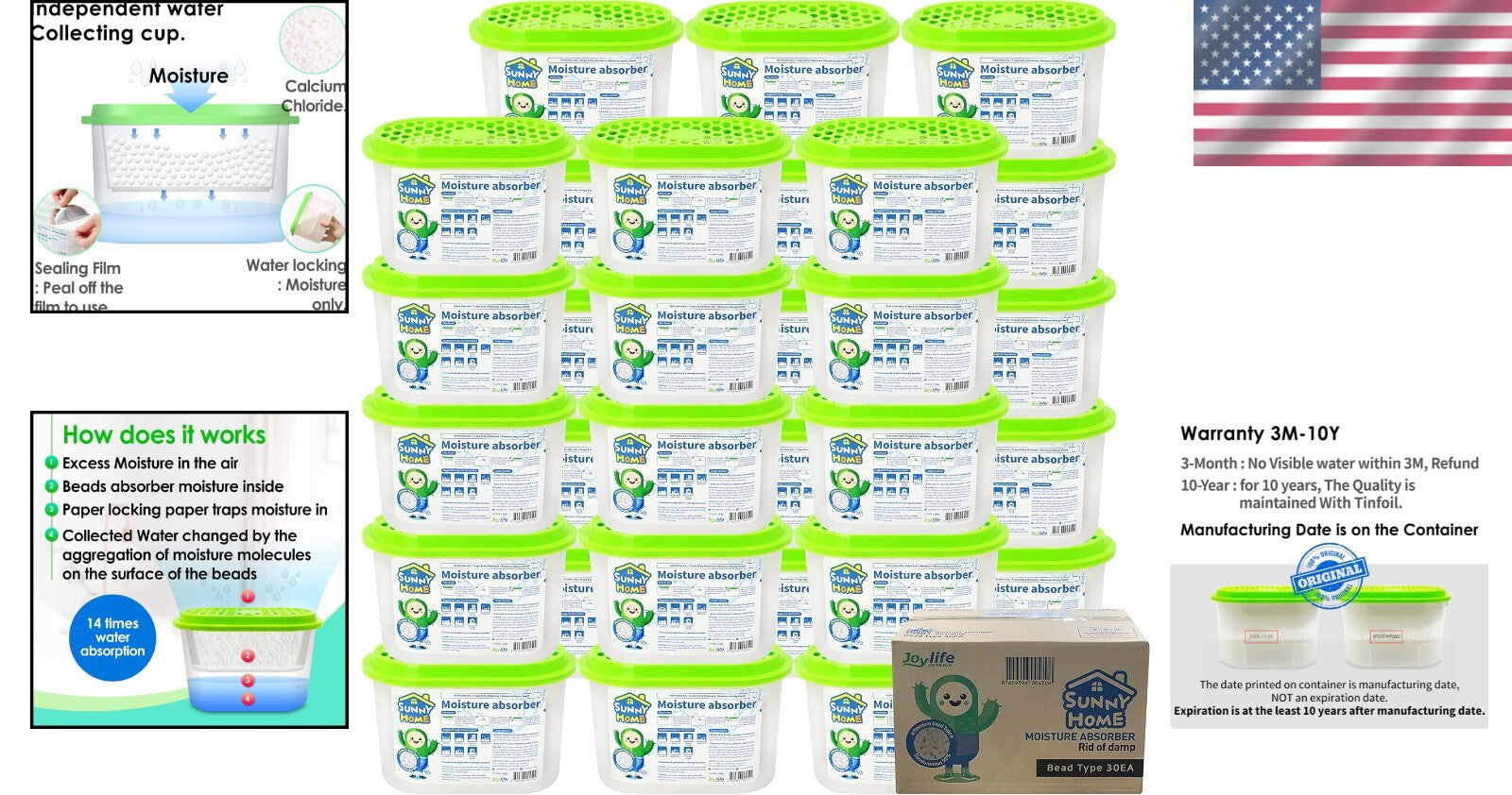 Portable 30 Pack Dehumidifiers - 17.7oz Moisture Absorbers for Home and Cars