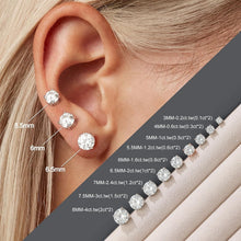 Load image into Gallery viewer, Lab Created Moissanite Earrings, D Color Clarity, Perfect Gift for Any Occasion