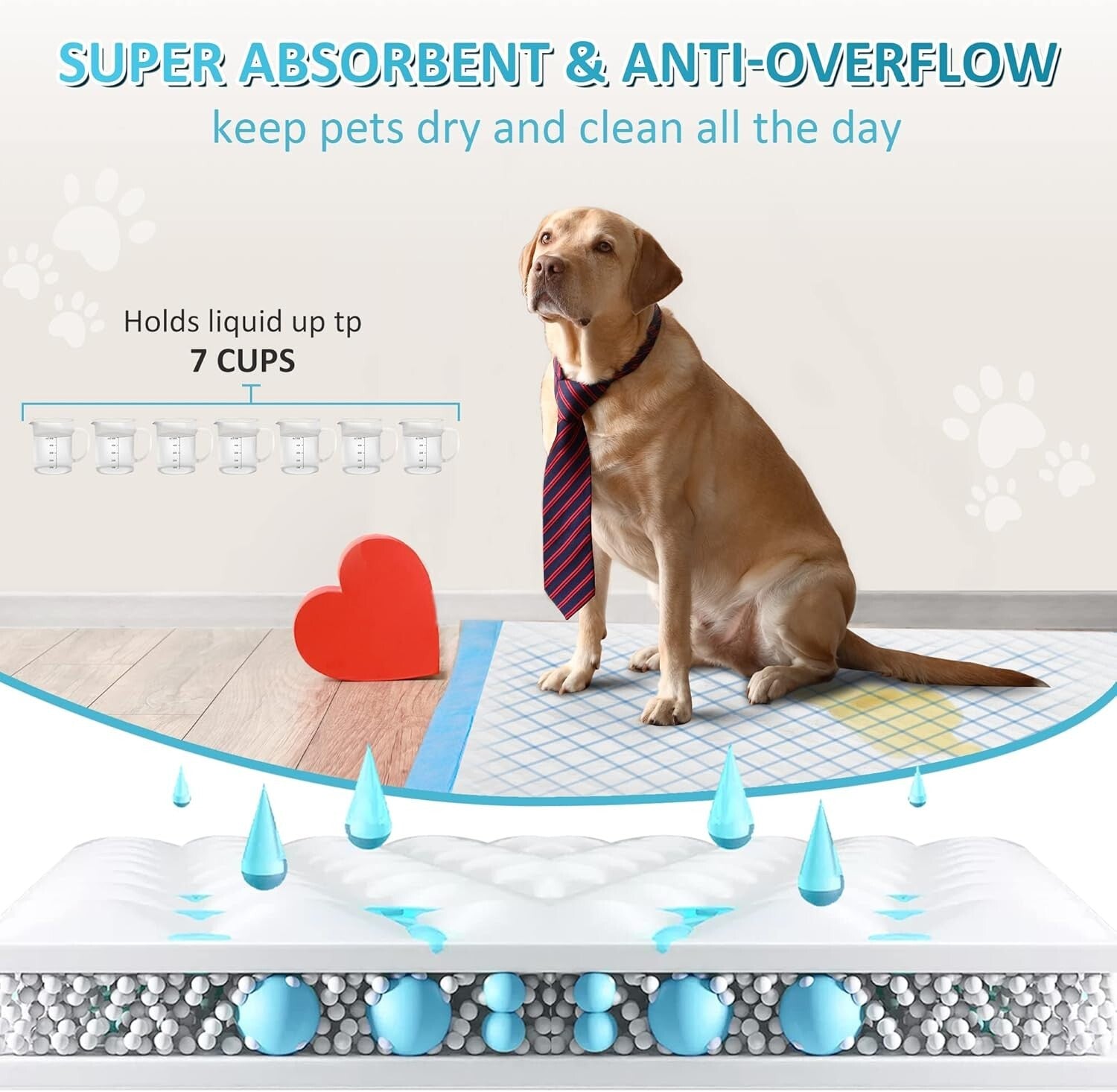 Leak-Proof 36"x36" Pet Training Pads - Super Absorbent for All Pets, 150ct