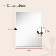 Load image into Gallery viewer, Stylish Adjustable Frameless Mirror with Rounded Brackets for Modern Homes