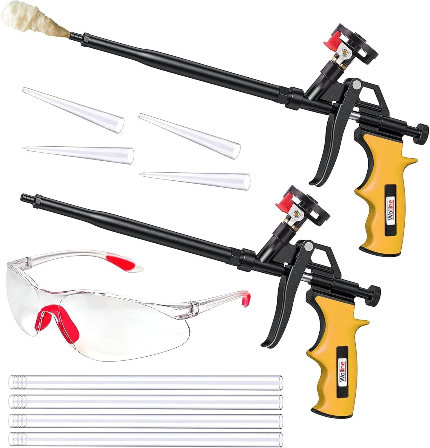 Durable Foam Spray Gun Insulation - 2 Pack with Ergonomic Grip & No Mess Closure