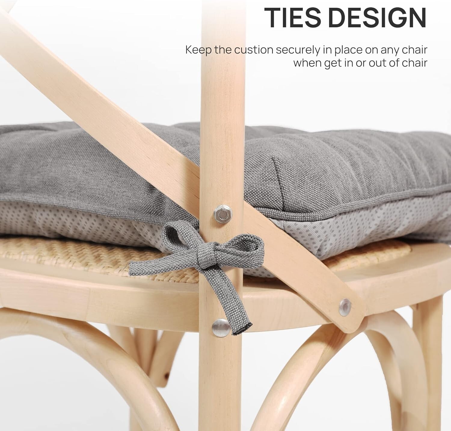 15.5" Square Memory Foam Seat Cushions - Indoor/Outdoor Plush Pads - 4 Pack