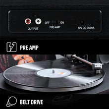 Load image into Gallery viewer, House of Stir It Up Wireless Bluetooth Turntable - Eco-Friendly Bamboo Design