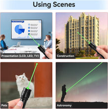Load image into Gallery viewer, Long Range Green Beam Flashlights - 2 Pack with Starlight Patterns for Outdoors