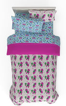 Load image into Gallery viewer, Playful Barney &amp; Friends Reversible Comforter Twin Set - 5-Piece Soft Linen Set