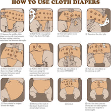 Load image into Gallery viewer, Ultimate Comfort Cloth Diapers - 6 Pack with Athletic Wicking Jersey Lining