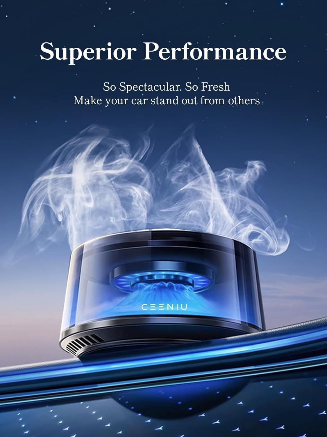 Adjustable Intensity Car Air Fresheners Diffuser - New Car Scent, 4 Months Fresh