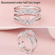 Load image into Gallery viewer, Rose Gold Plated Sterling Silver Guard Ring Enhancer with Cubic Zirconia