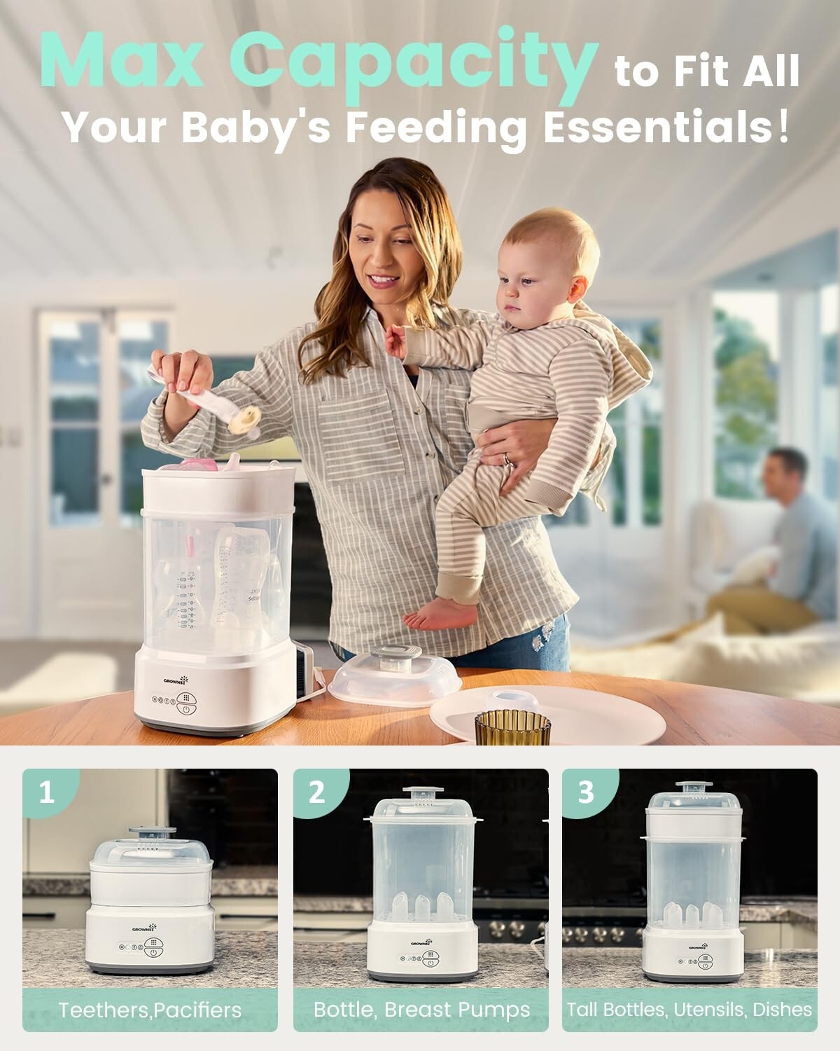 Efficient Baby Bottle Sterilizer & Dryer - Hassle-Free Hygiene for New Parents