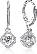 Load image into Gallery viewer, Luxurious 925 Silver Moissanite Dangle Earrings – Birthday and Valentine’s Gift