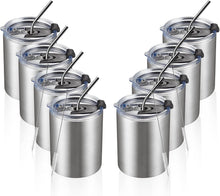 Load image into Gallery viewer, Premium 8 Pack Double Wall Coffee Cups - Reusable Tumblers for Hot &amp; Cold Drinks