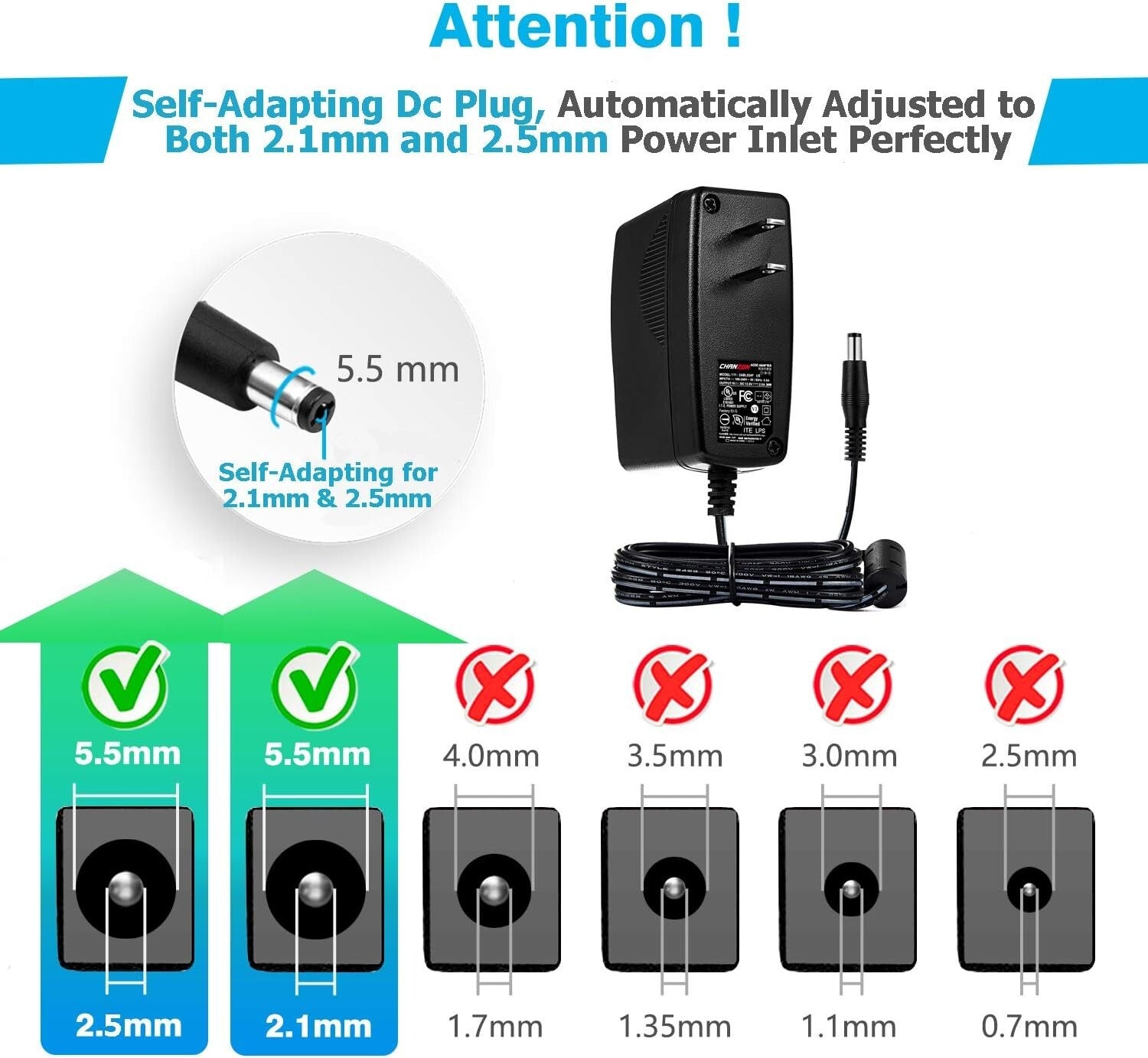 All-in-One 12V 2A AC DC Power Adapter with Screw Terminals for Easy Connectivity