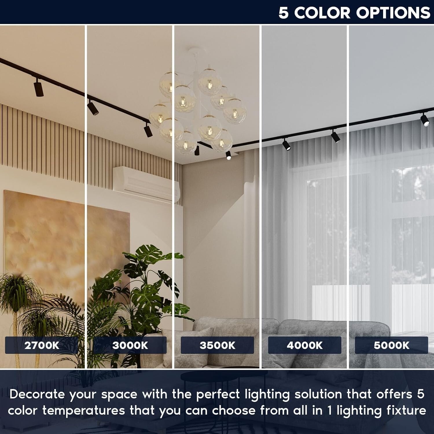 Energy-Efficient 50W Halogen Equivalent GU10 LED Bulbs, 500 Lumens, 4 Pack