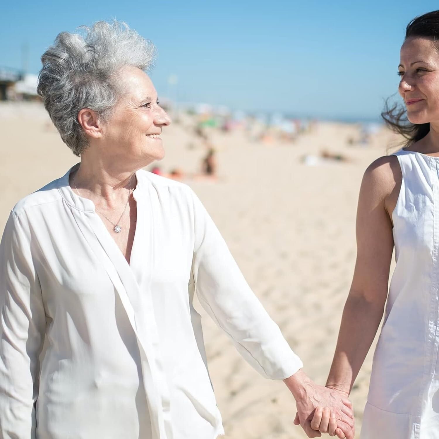 Dainty Love Knot Necklace in 14K White Gold - Perfect for Mother’s Day Gifts