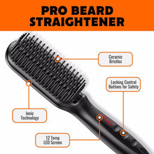 Load image into Gallery viewer, Premium Heated Beard Straightener for Men - Travel Friendly &amp; Lightweight Design