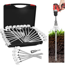 Load image into Gallery viewer, Versatile 30 Pack Heavy-Duty Screw-In Tent Stakes with Glow in the Dark Feature