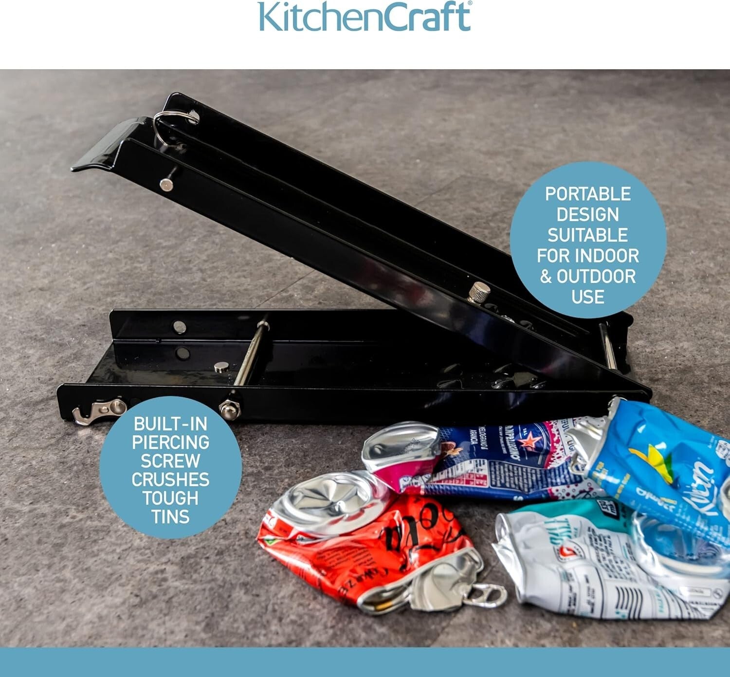 Alloy Steel Foot-Operated Can Crusher - Crush & Compact Recycling Effortlessly