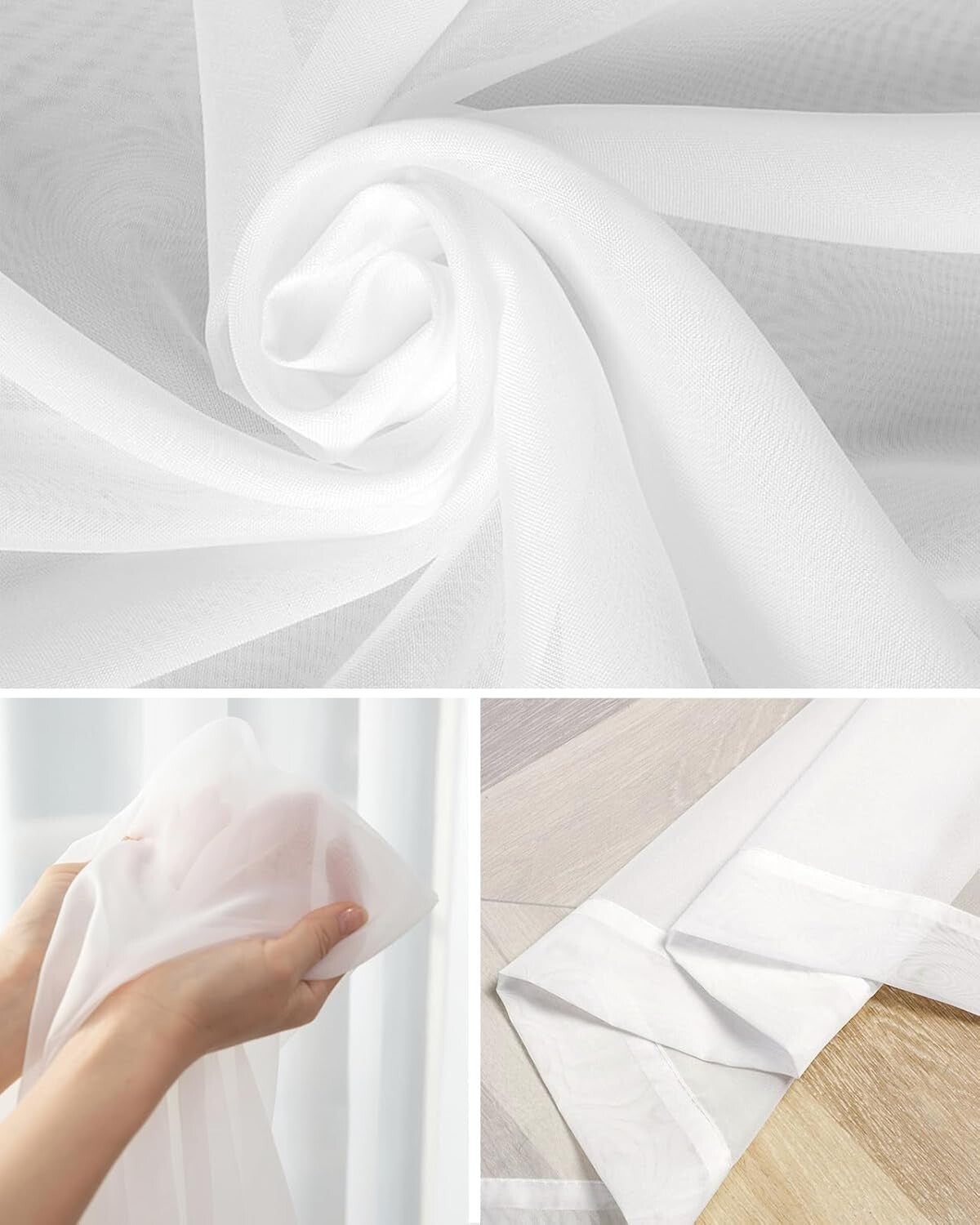 Contemporary Marble Textured Sheer Curtains – 63 Inches, Ideal for Every Room