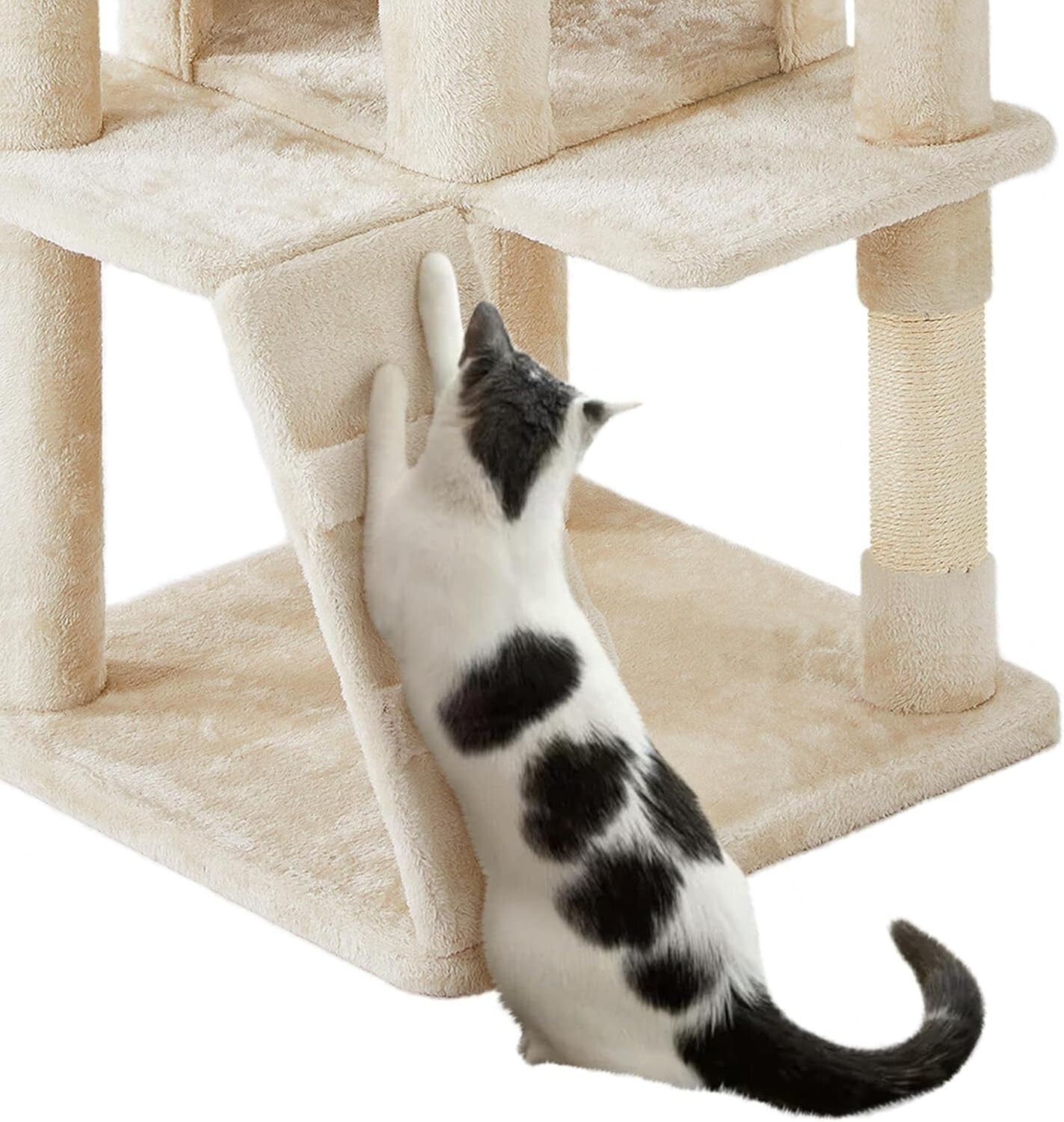 Durable 70in Cat Tree for Indoor Cats with Scratching Posts & Fun Accessories