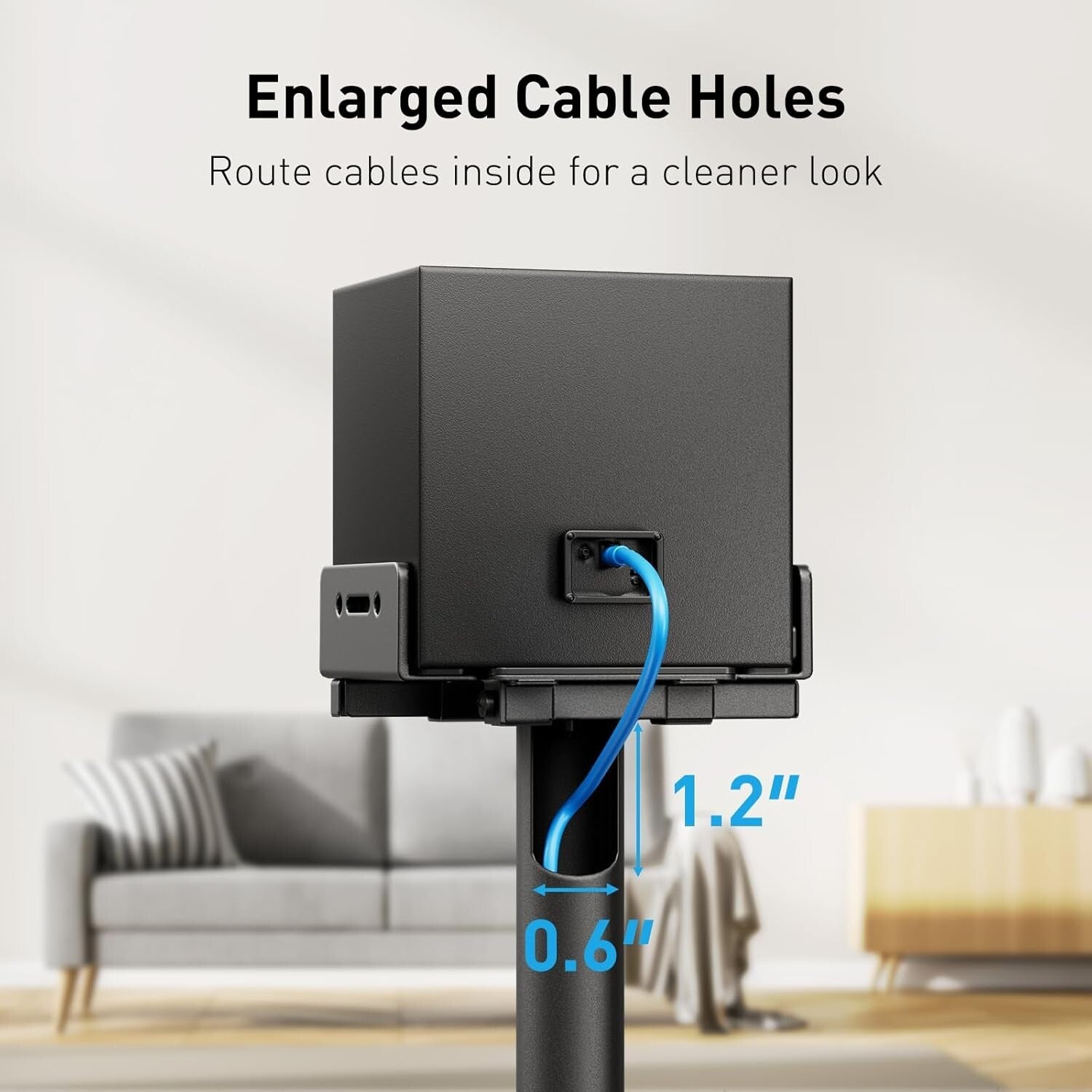 Pair of Adjustable Speaker Stands for Satellite & Bookshelf Speakers, 11LBS