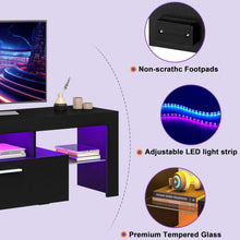Load image into Gallery viewer, Stylish 51" LED TV Stand with Ample Storage Drawer for Media Organization