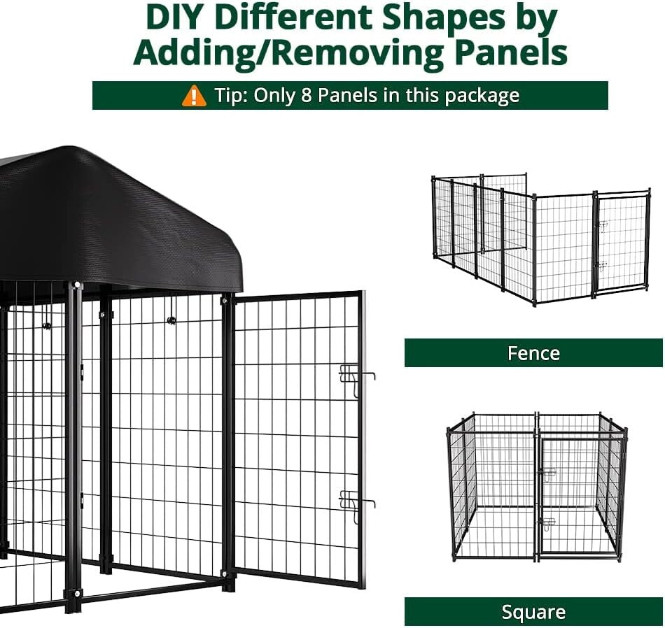 Spacious Outdoor Dog House with Waterproof Roof for Small to Medium Breeds