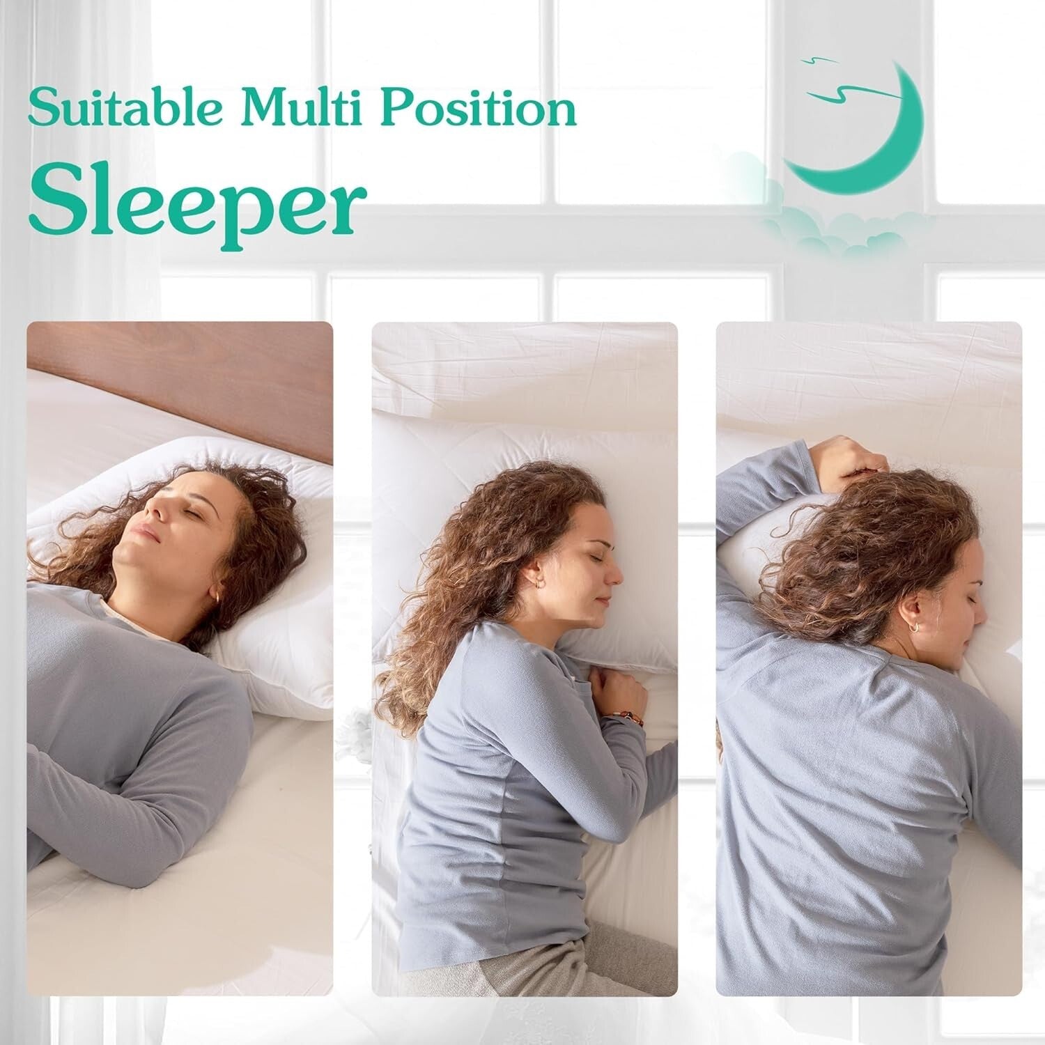 Elegant Goose Feather Bed Pillows, Medium Firm, 600 Thread Count Cotton Set